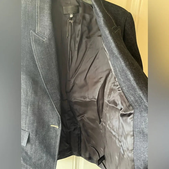 NEW NILI LOTAN Denim blazer size 8 New women’s luxury - Picture 4 of 12